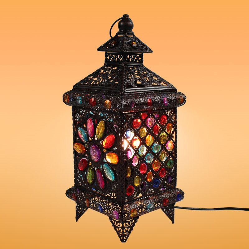 Rustic Bedroom Lamp
 Bohemian Style Fashion Rustic Style Table Lamp Lantern