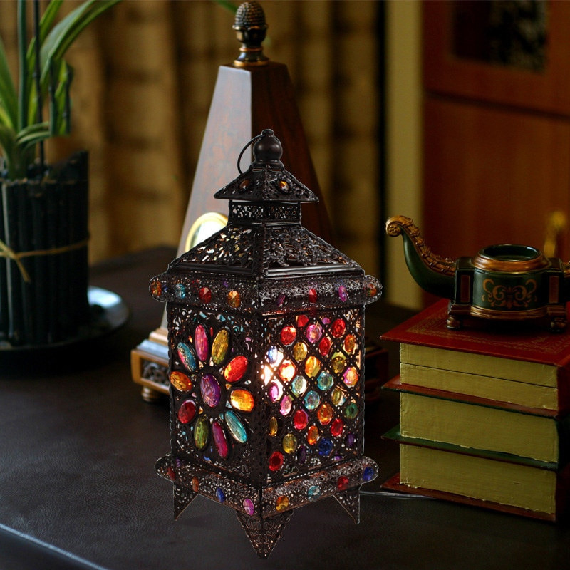 Rustic Bedroom Lamp
 Bohemian style Fashion rustic style table lamp lantern