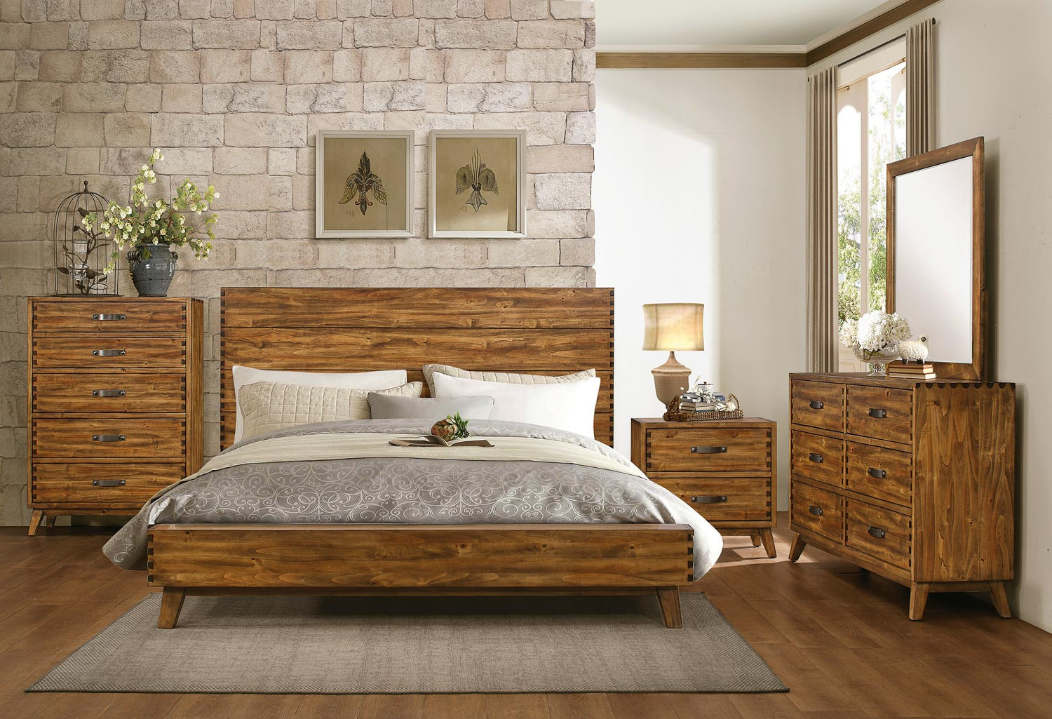 Rustic Bedroom Sets
 Homelegance Sorrel Panel Platform Bedroom Set Rustic