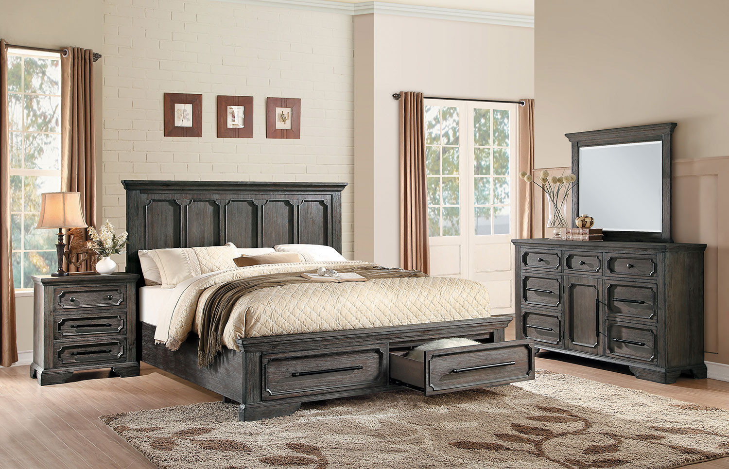 Rustic Bedroom Sets
 Homelegance Toulon Storage Platform Bedroom Set Rustic