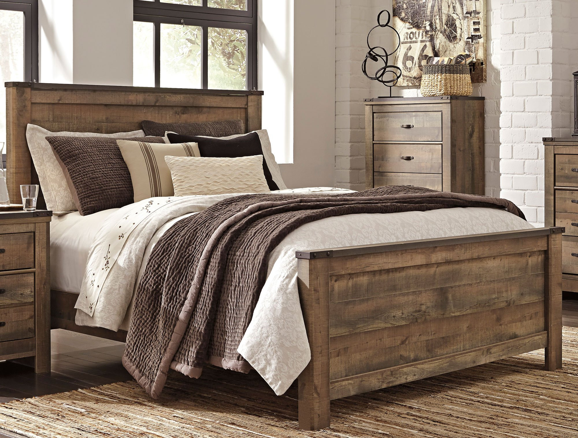 Rustic Bedroom Sets
 Rustic Casual Contemporary 6 Piece Queen Bedroom Set