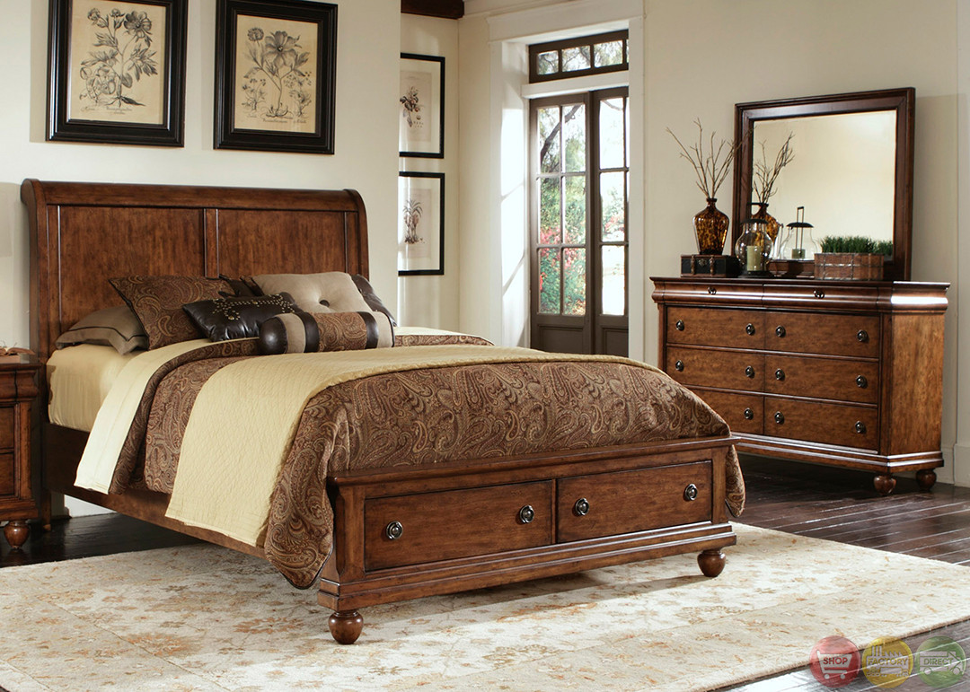 Rustic Bedroom Sets
 Rustic Traditions Cherry Storage Bedroom Furniture Set