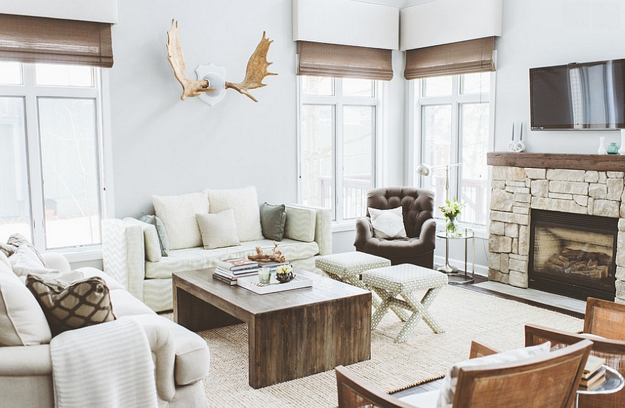 Rustic Chic Living Room
 Breezy Summer House Lake Wisconsin Clad In Chic Modern