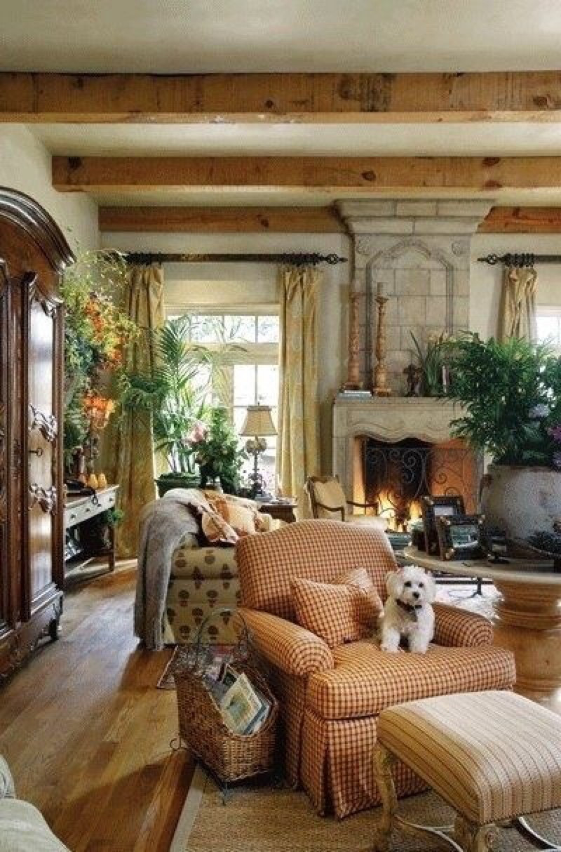Rustic Country Living Room
 25 Refined Provence Living Room Design Ideas