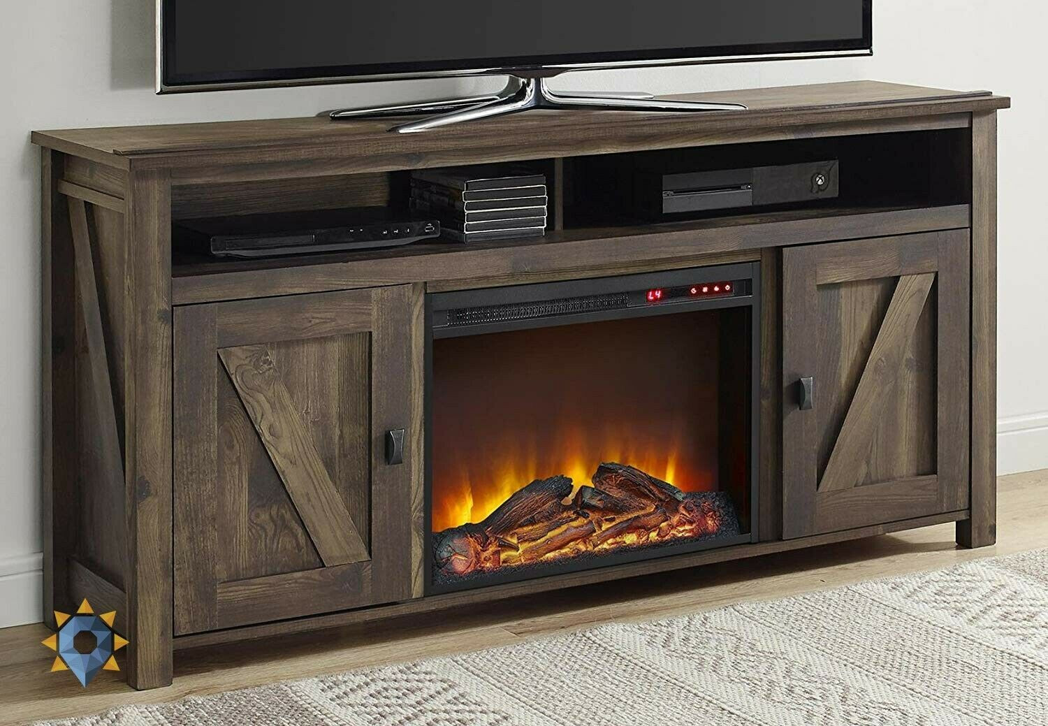 Rustic Electric Fireplace Tv Stand
 Fireplace Tv Stand Rustic Bedroom Electric Heater LED