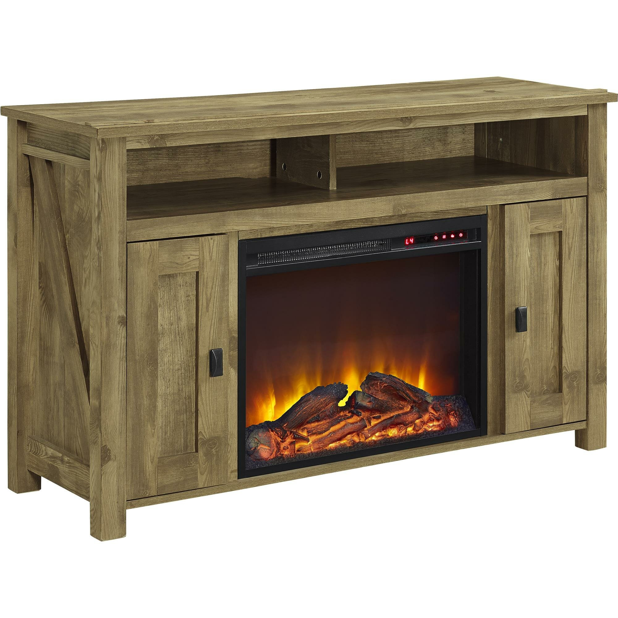 Rustic Electric Fireplace Tv Stand
 August Grove Gilby TV Stand with Electric Fireplace