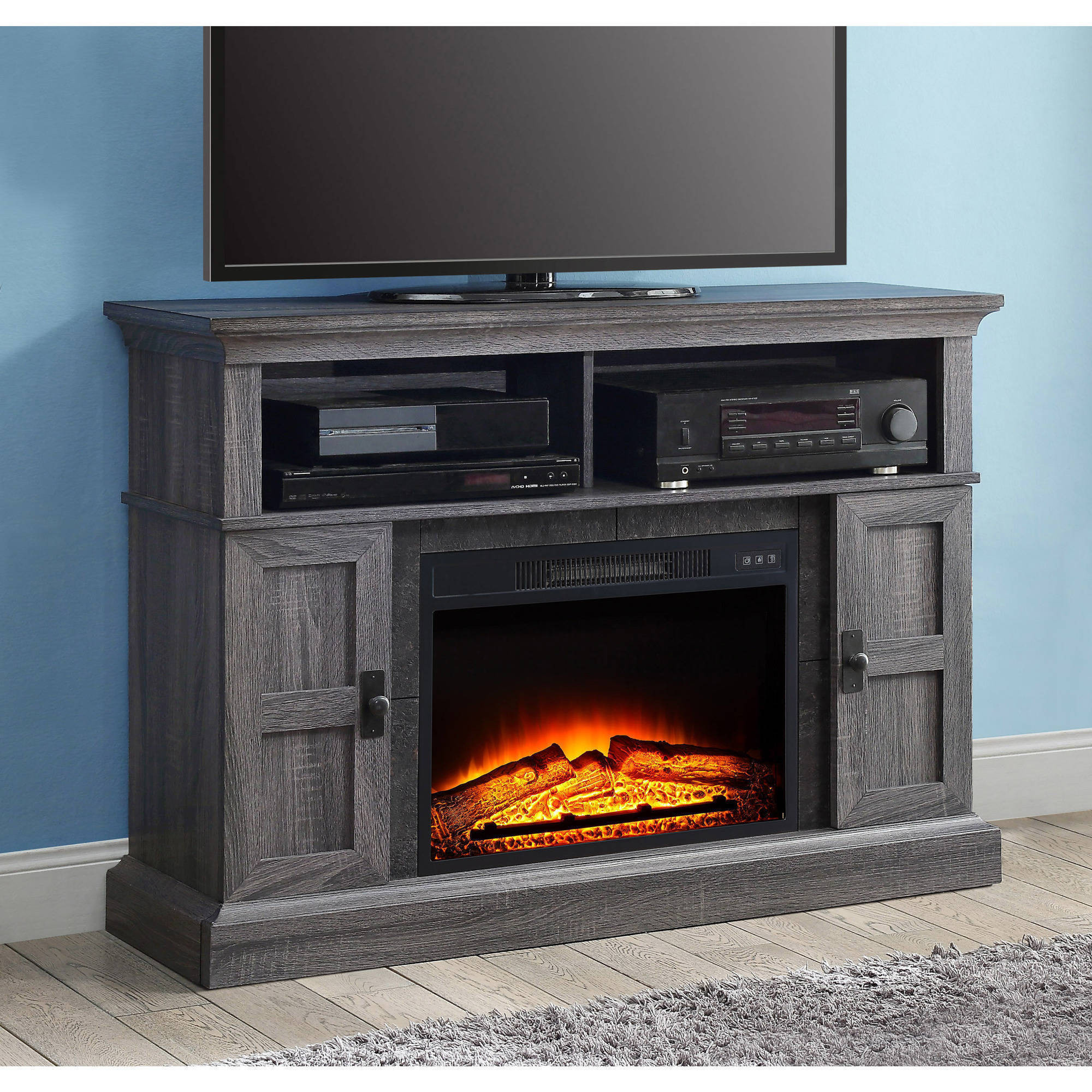 Rustic Electric Fireplace Tv Stand
 TV Stand With Fireplace For 55 Inch Farmhouse