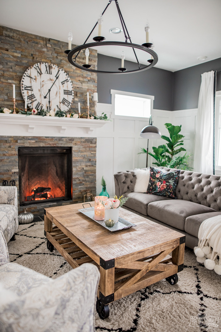 Rustic Glam Living Room
 A Cozy Rustic Glam Living Room Makeover for Fall