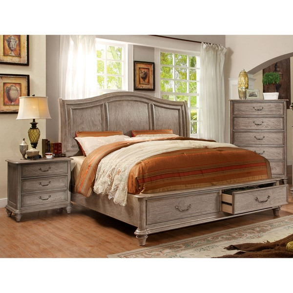 Rustic Grey Bedroom Set
 Shop Furniture of America Minka III Rustic Grey 3 piece