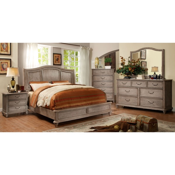Rustic Grey Bedroom Set
 Shop Furniture of America Minka Rustic Grey 4 Piece