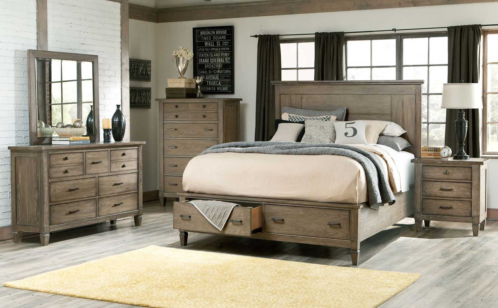 Rustic Grey Bedroom Set
 Enhance the King Bedroom Sets The Soft Vineyard 6 Amaza