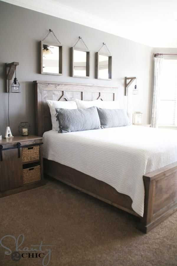 Rustic Industrial Bedroom
 Best Modern Farmhouse Master Bedroom Scheme Rustic