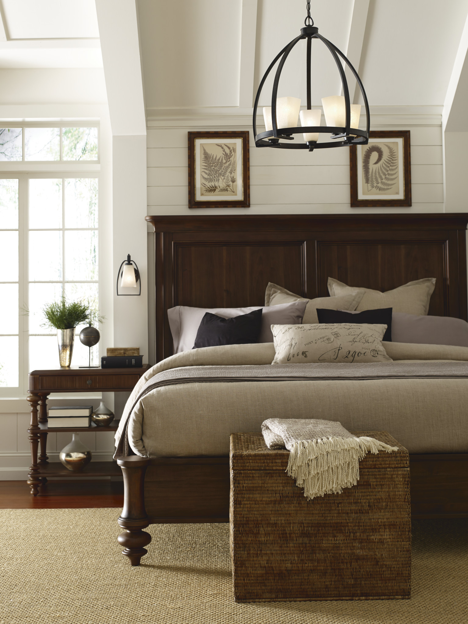 Rustic Industrial Bedroom
 Illuminate your rustic industrial chic bedroom with a