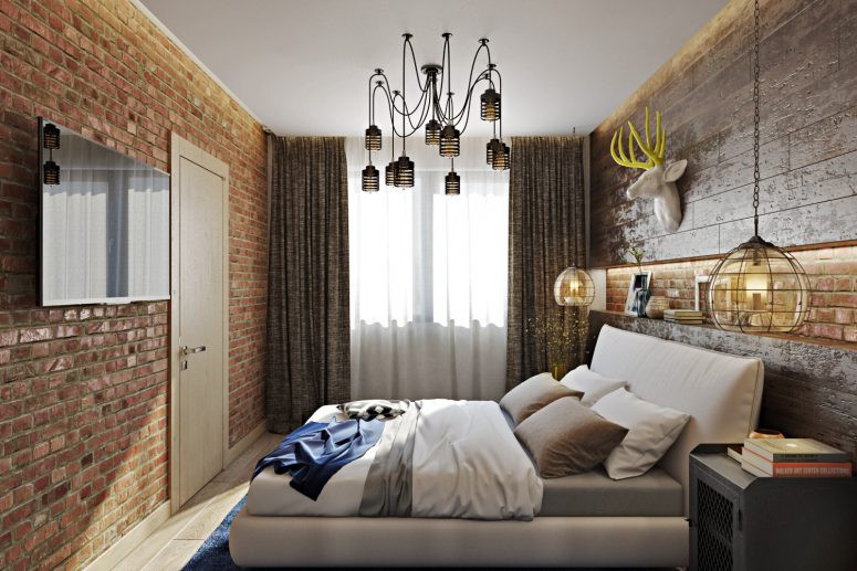 Rustic Industrial Bedroom
 Bold Industrial Meets Rustic Bedroom Decor DigsDigs
