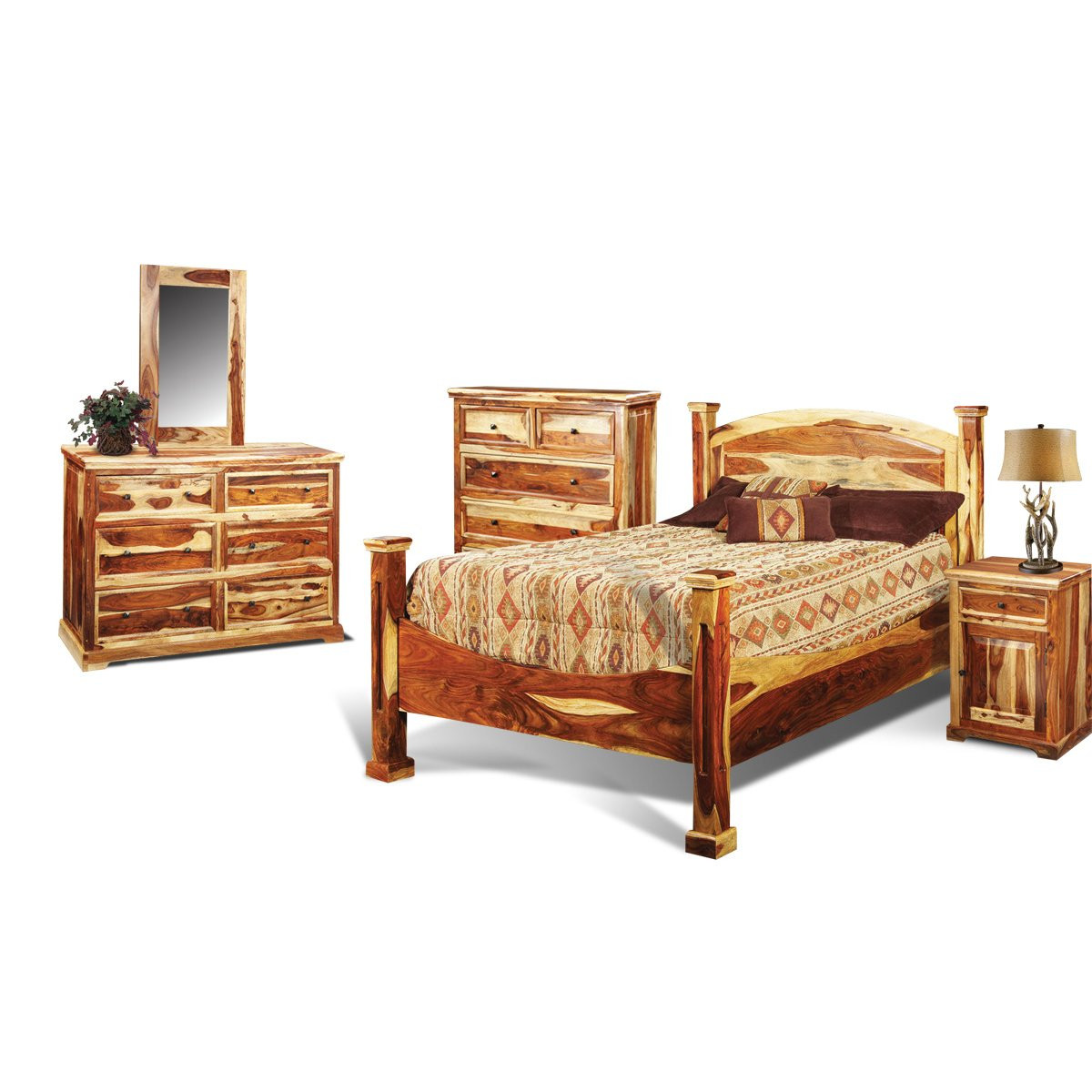Rustic King Bedroom Sets
 Tahoe Pine Rustic 6 Piece King Bedroom Set