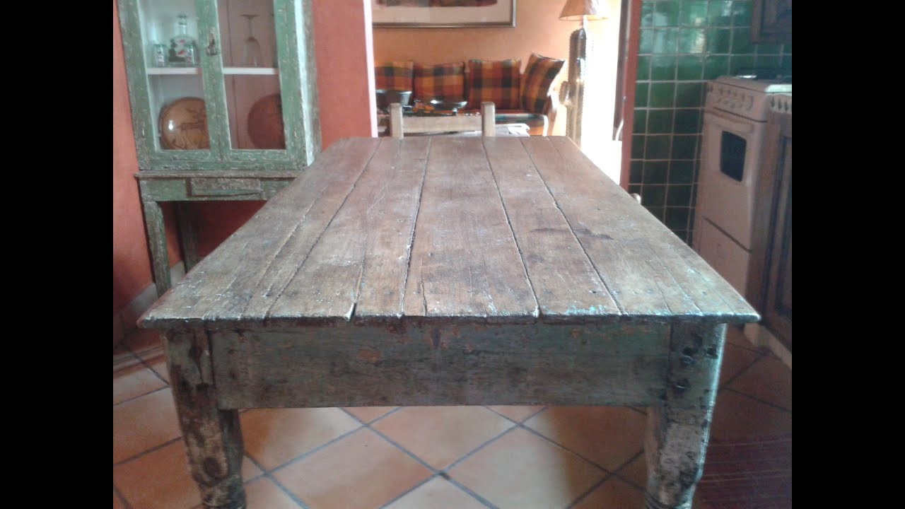 Rustic Kitchen Bench
 ORIGINAL RUSTIC SMALL KITCHEN TABLE ANTIQUE