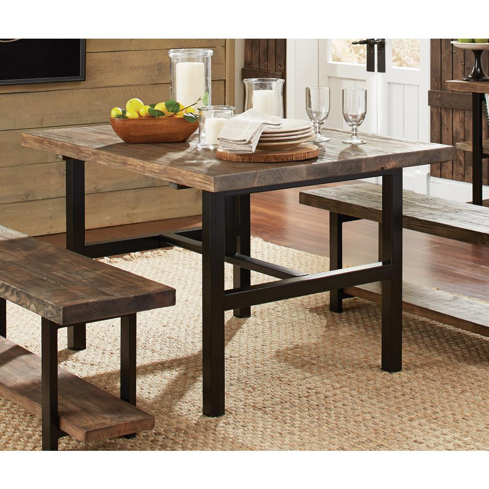 Rustic Kitchen Bench
 Alaterre Furniture Pomona Rustic Natural Dining Table