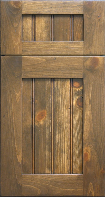 Rustic Kitchen Cabinet Doors
 Knotty Pine Shaker Door with Beaded Panel Rustic other