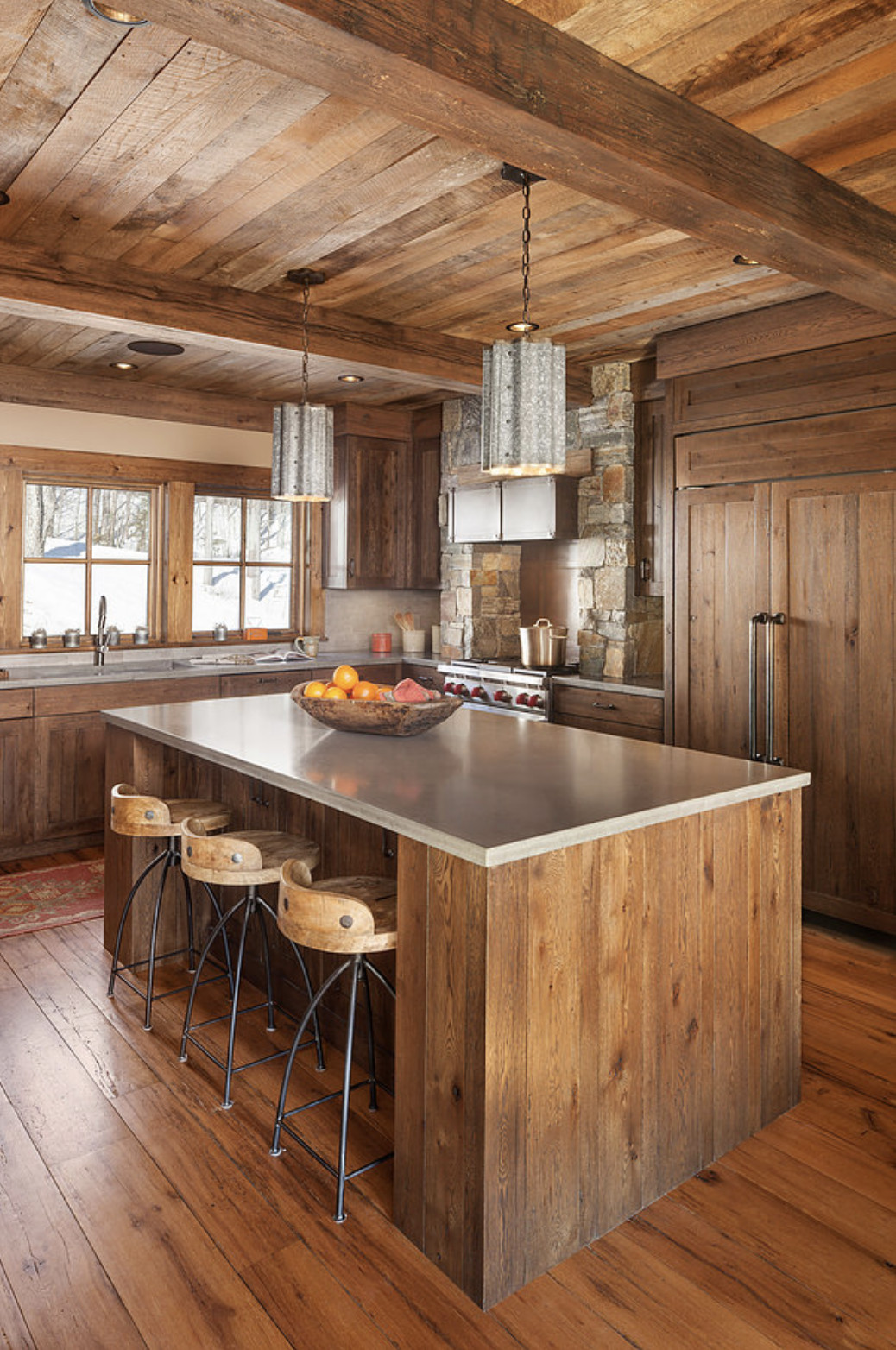 Rustic Kitchen Hingham
 9 of Our Favorite Rustic Kitchens with Exposed Wood Beams