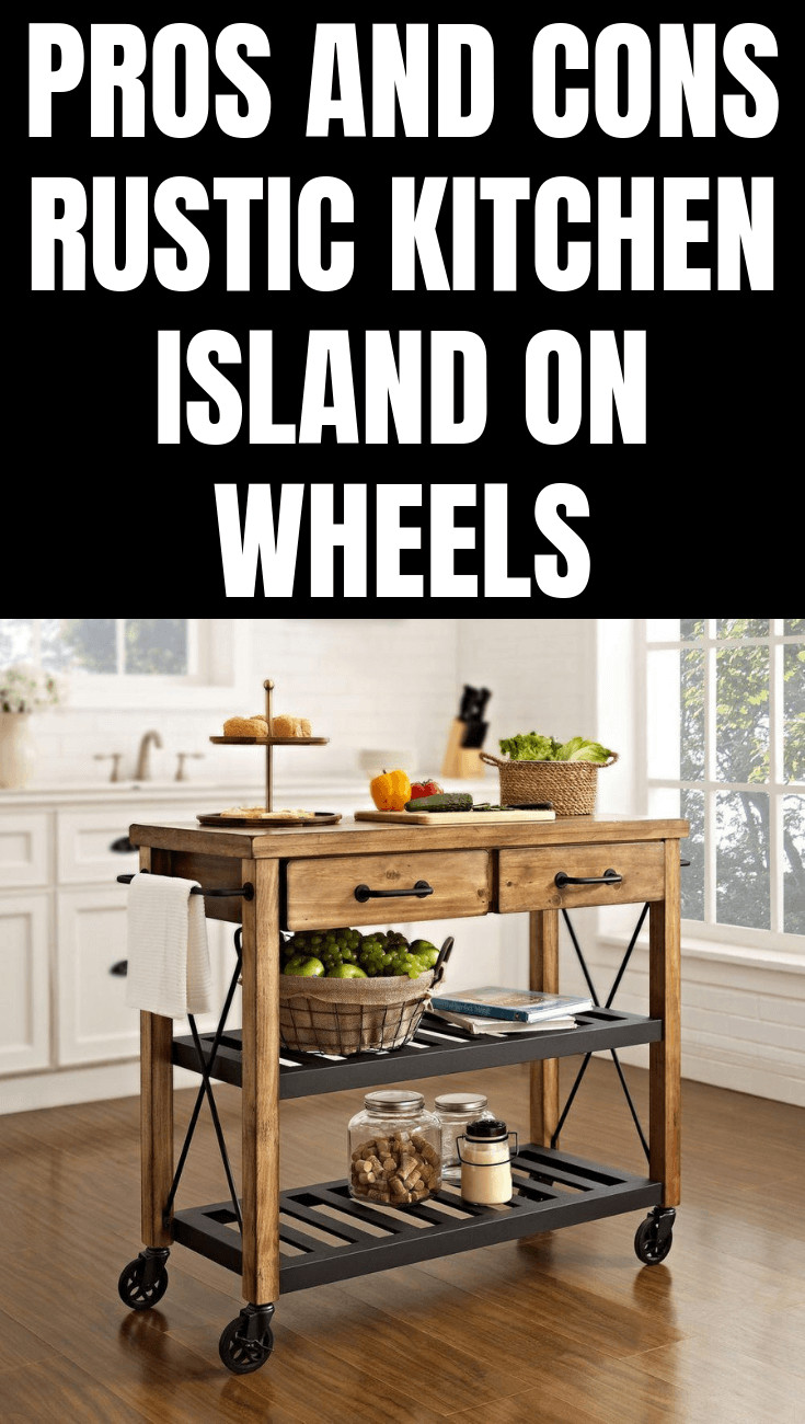Rustic Kitchen Island On Wheels
 Rustic Kitchen Island on Wheels