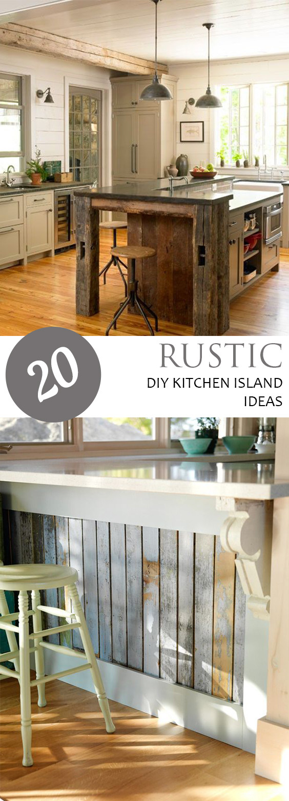 Rustic Kitchen Island With Seating
 20 Rustic DIY Kitchen Island Ideas – Pickled Barrel