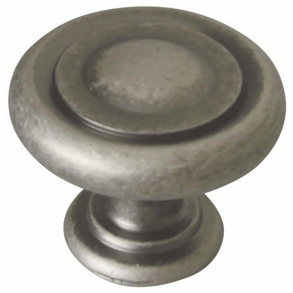 Rustic Kitchen Knobs
 Design House Town 1 1 4 in Rustic Pewter Round Cabinet