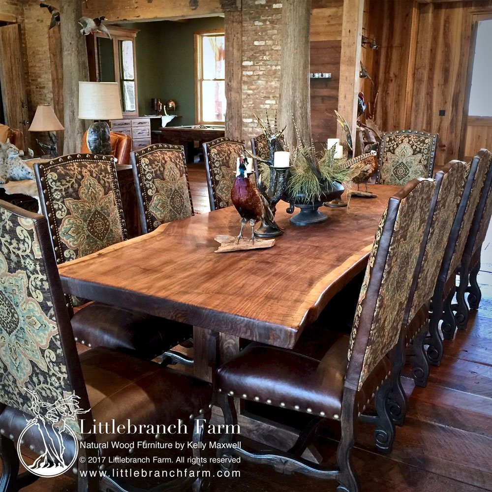 Rustic Kitchen Tables With Bench
 Rustic dining table Live edge dining table Wood slab
