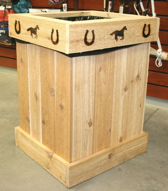 Rustic Kitchen Trash Can
 Rustic Western Trash Can hearty home