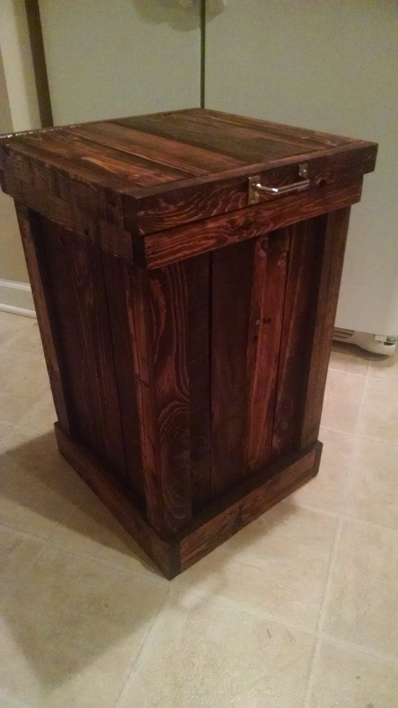 Rustic Kitchen Trash Can
 Rustic Kitchen Trash Can Trash Bin Garbage Can This is a
