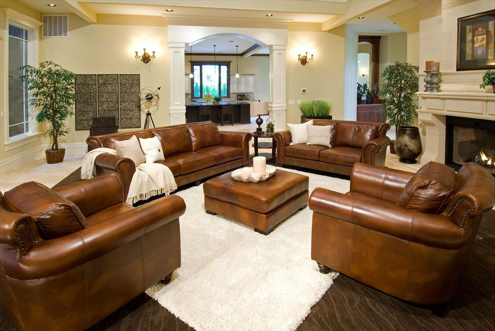 Rustic Leather Living Room Furniture
 Rustic Dark Brown Leather Sofas Great Investment for Warm