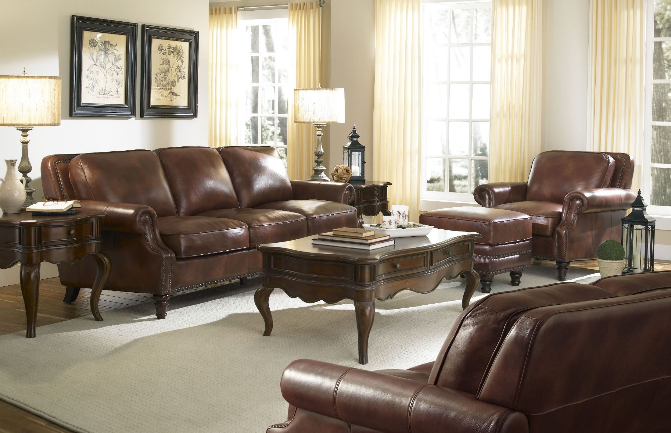 Rustic Living Room Furniture
 Bentley Rustic Savauge Leather Living Room Set from