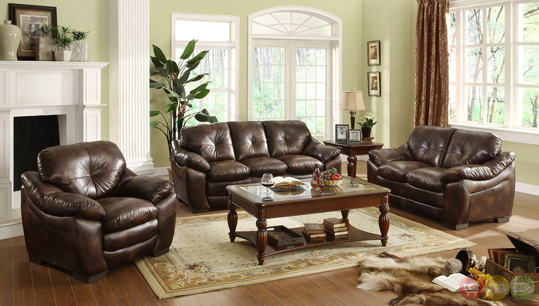 Rustic Living Room Set
 Hastings Traditional Rustic Brown Living Room Set with