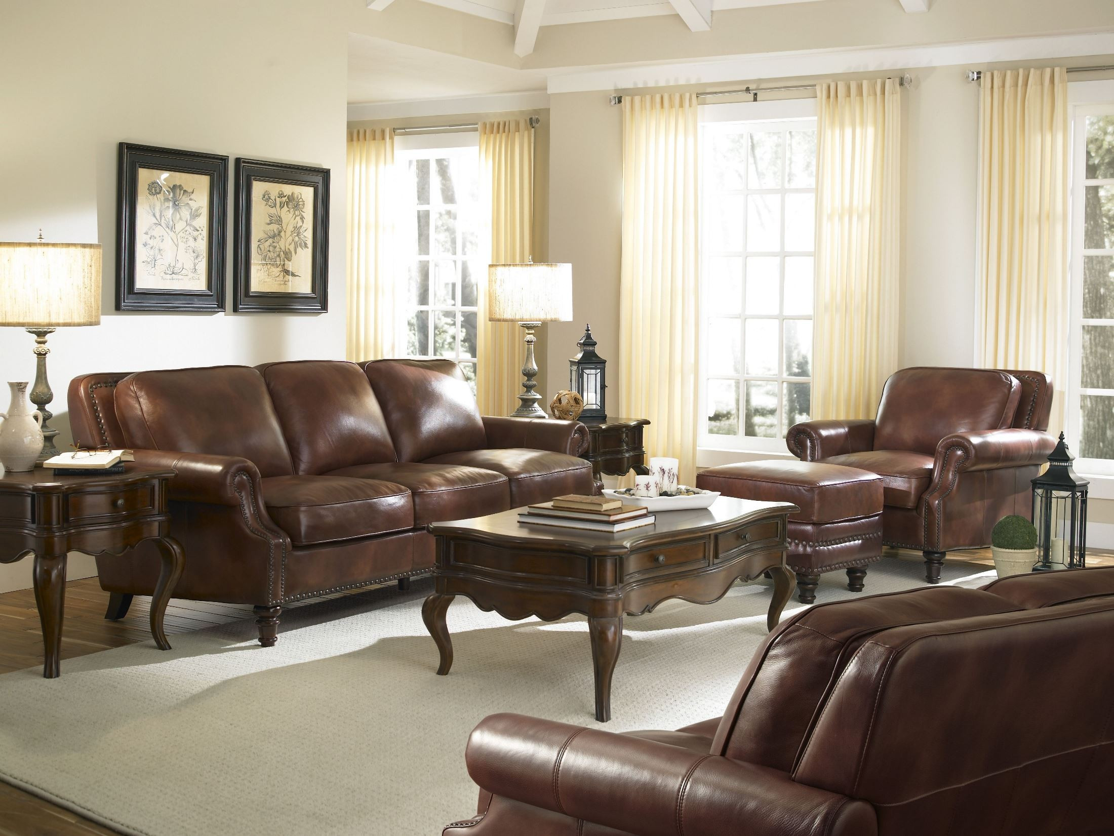 Rustic Living Room Sets
 Bentley Rustic Savauge Leather Living Room Set from