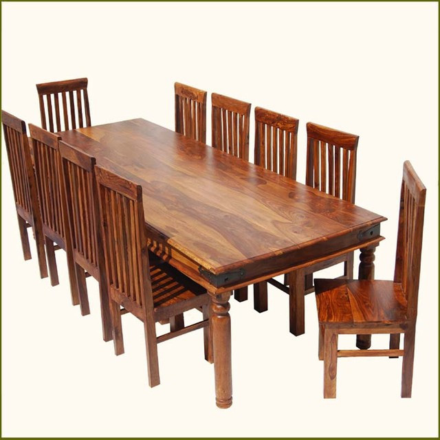 Rustic Living Room Table Sets
 Rustic Dining Room Table Chair Set for 10 People