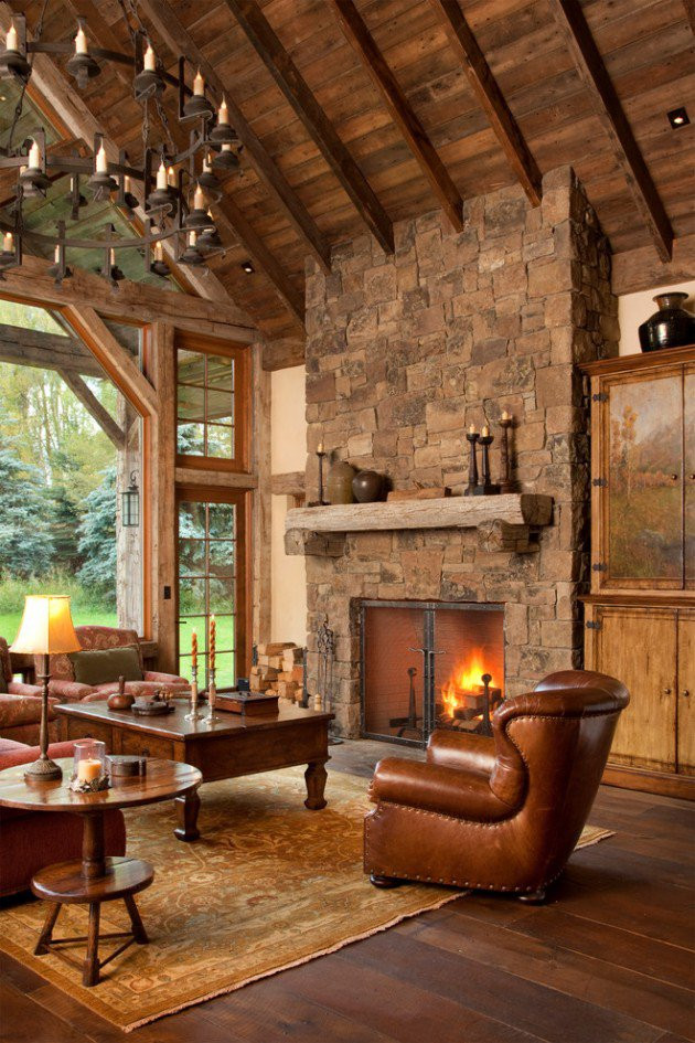 Rustic Living Room with Fireplace Awesome 35 Gorgeous Rustic Living Room Design Ideas Decoration Love