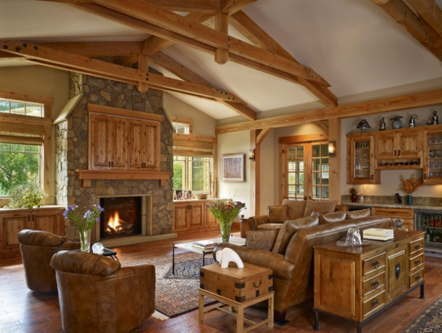 Rustic Living Room With Fireplace
 19 Stunning Rustic Living Rooms With Charming Stone Fireplace