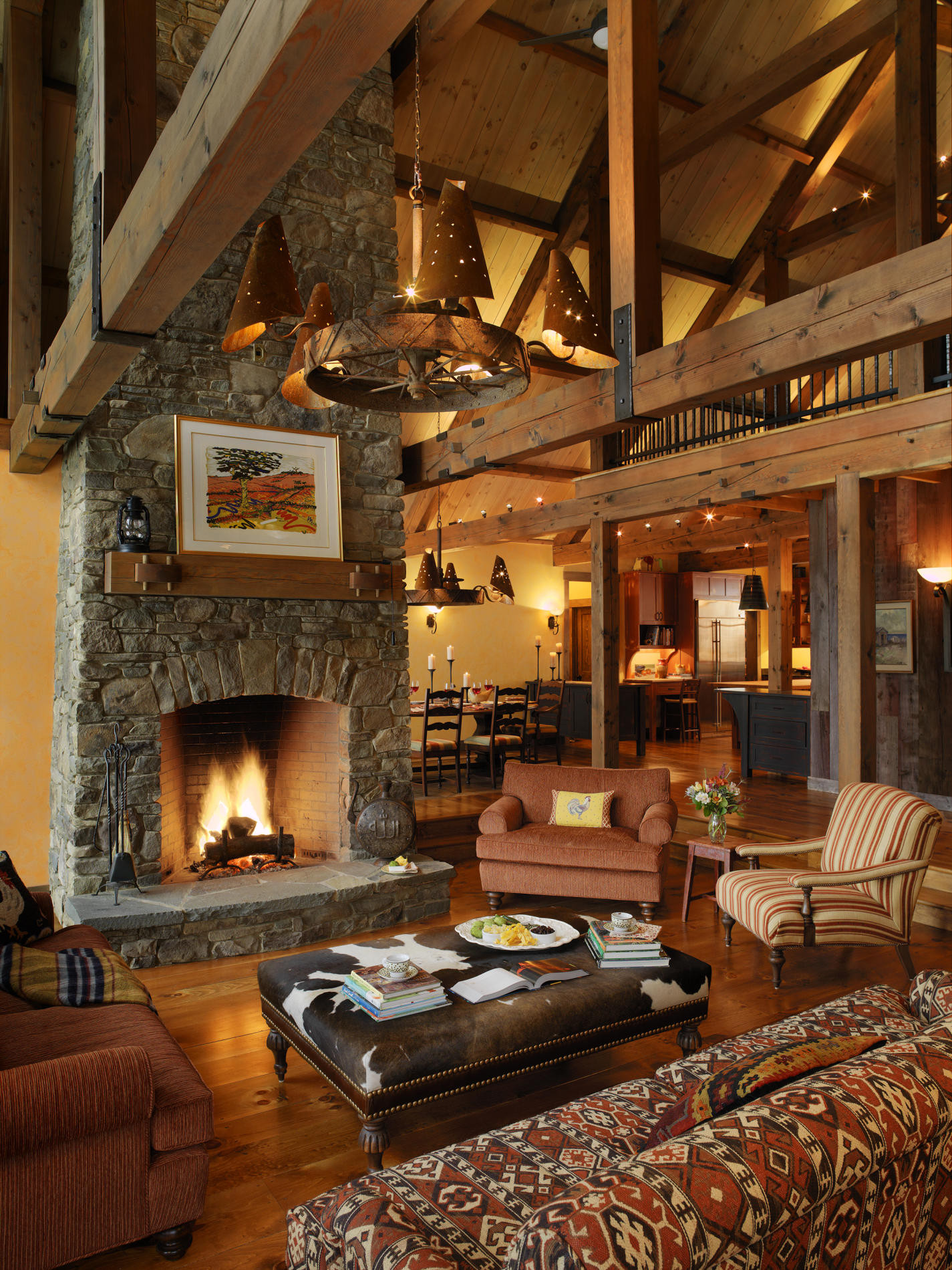 Rustic Living Rooms With Fireplace
 Quiet moments by the fireplace