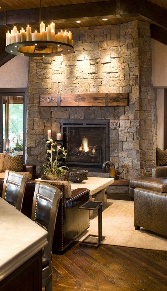 Rustic Living Rooms With Fireplace
 35 Gorgeous Rustic Living Room Design Ideas Decoration Love