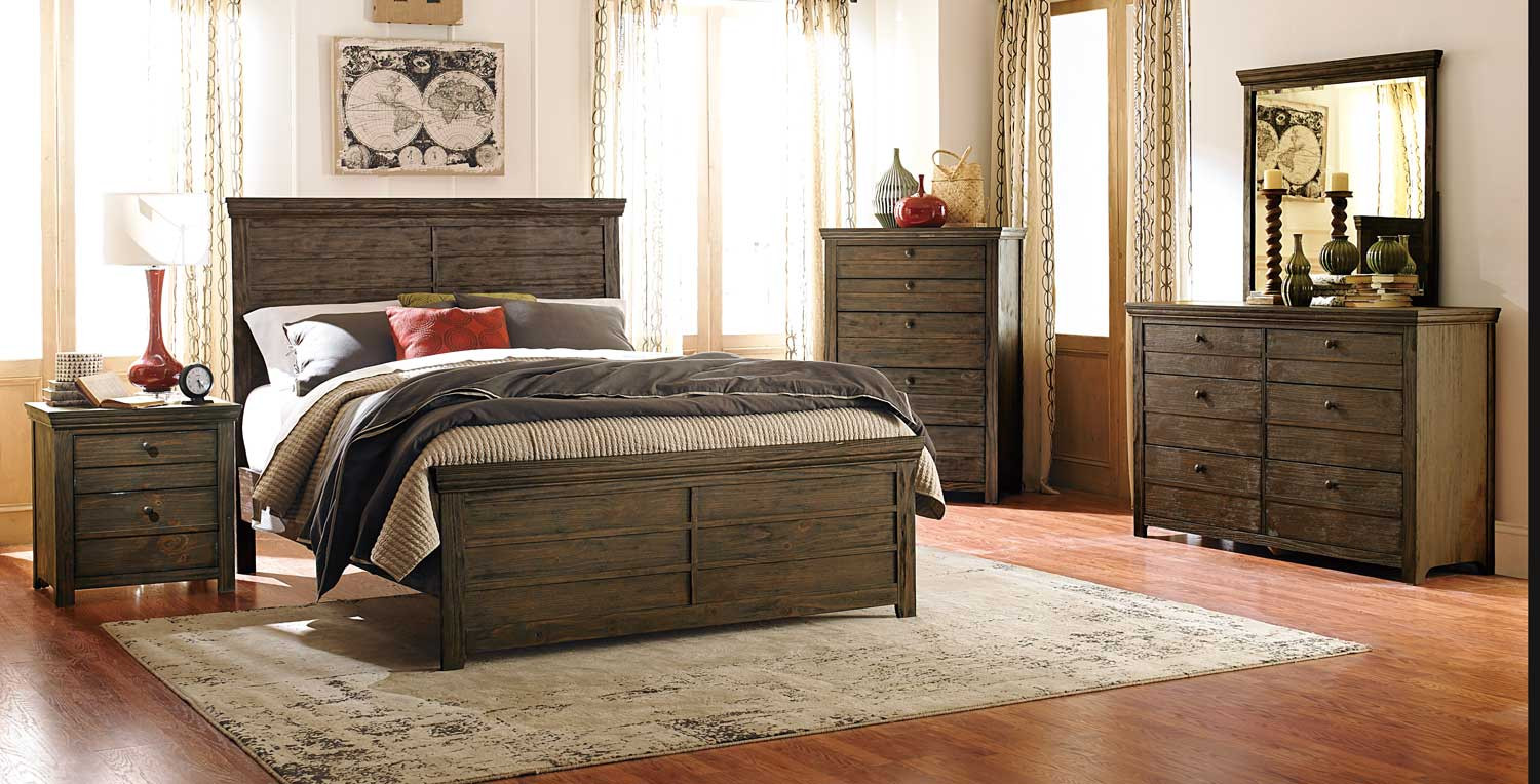 Rustic Wood Bedroom Set
 Homelegance Hardwin Bedroom Set Weathered Grey Rustic