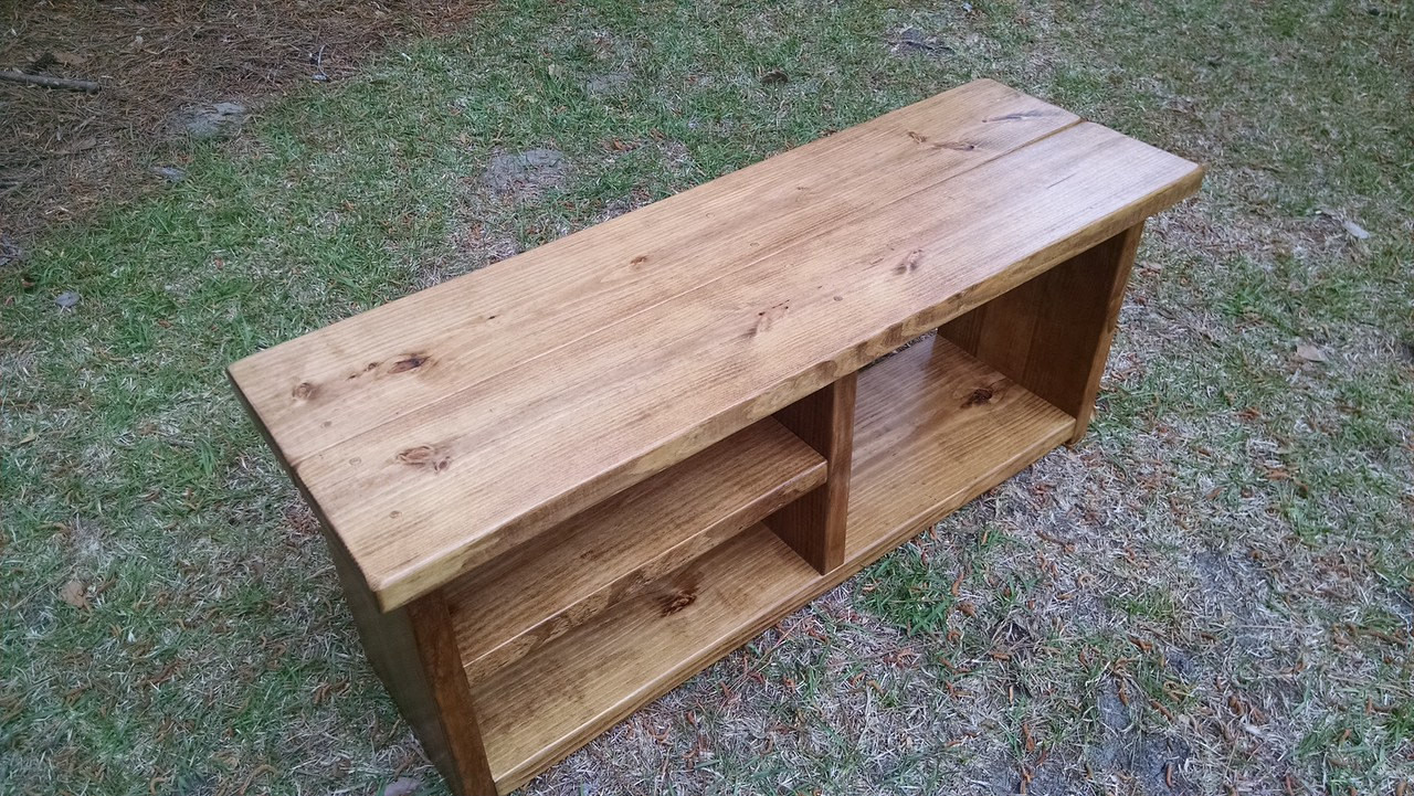 Rustic Wood Storage Bench
 Coastal Oak Designs