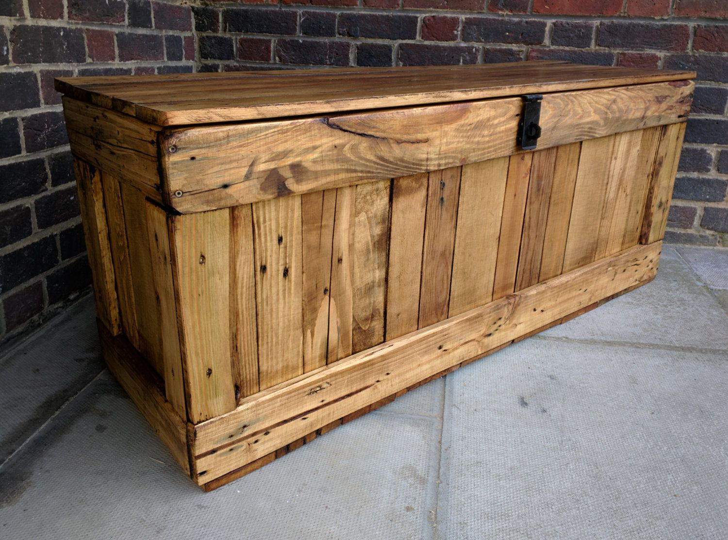 Rustic Wood Storage Bench
 Rustic Storage Bench Handcrafted Reclaimed wood Seating by