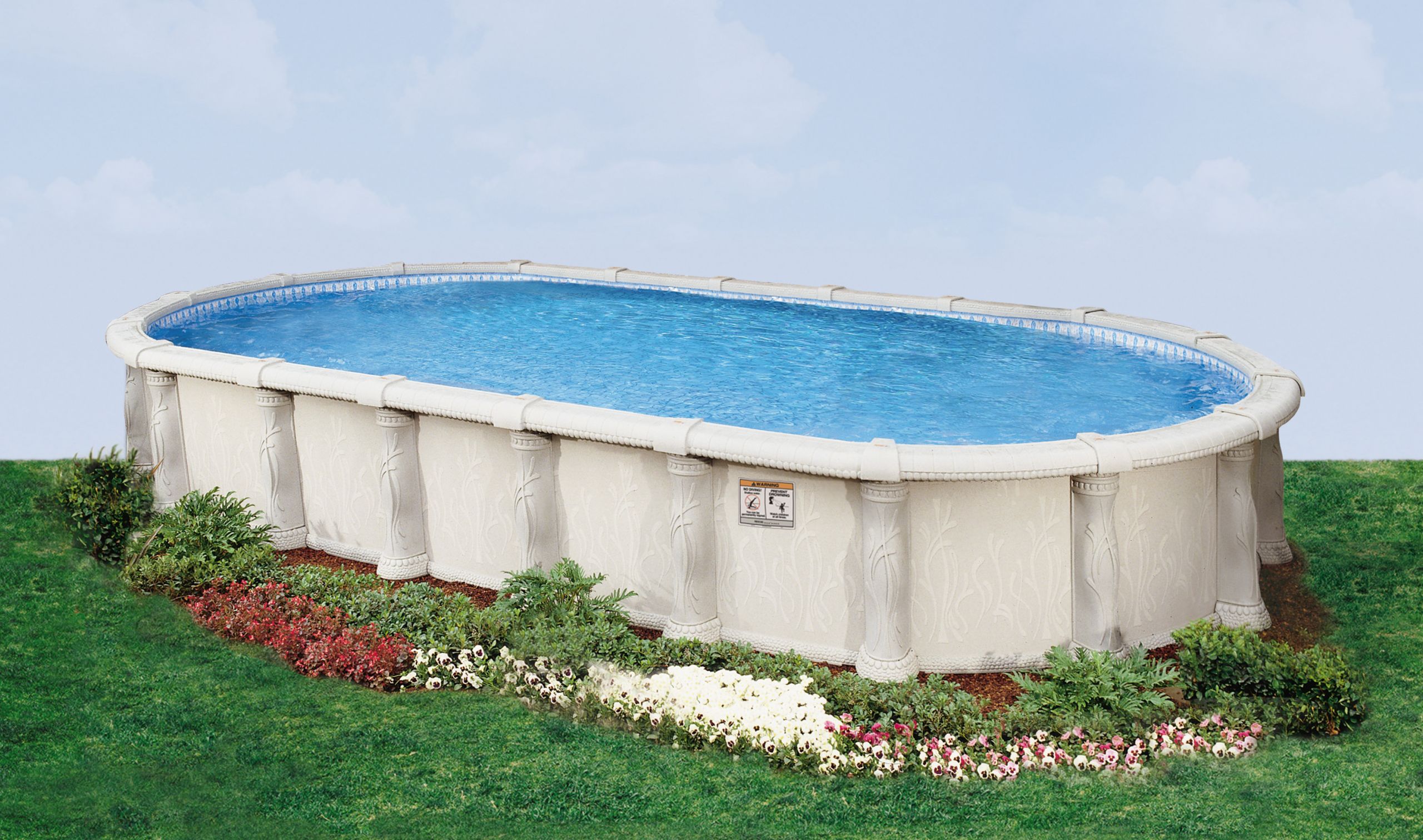 Saltwater Above Ground Pool
 16 x 32 Oval 52" Embassy Saltwater Valencia by H I I