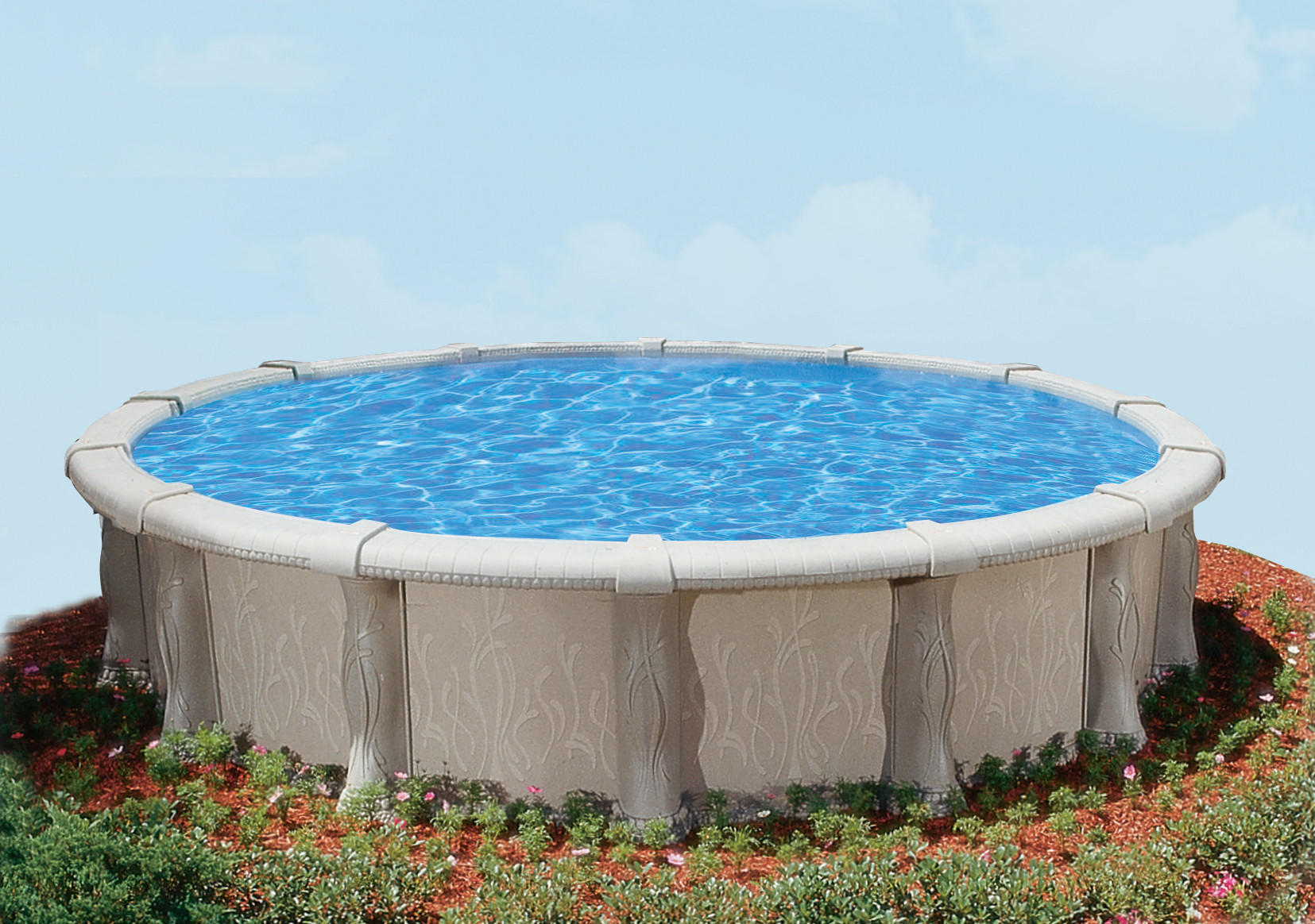 Saltwater Above Ground Pool
 24 Round 52" Embassy Saltwater Valencia by H I I MFG of