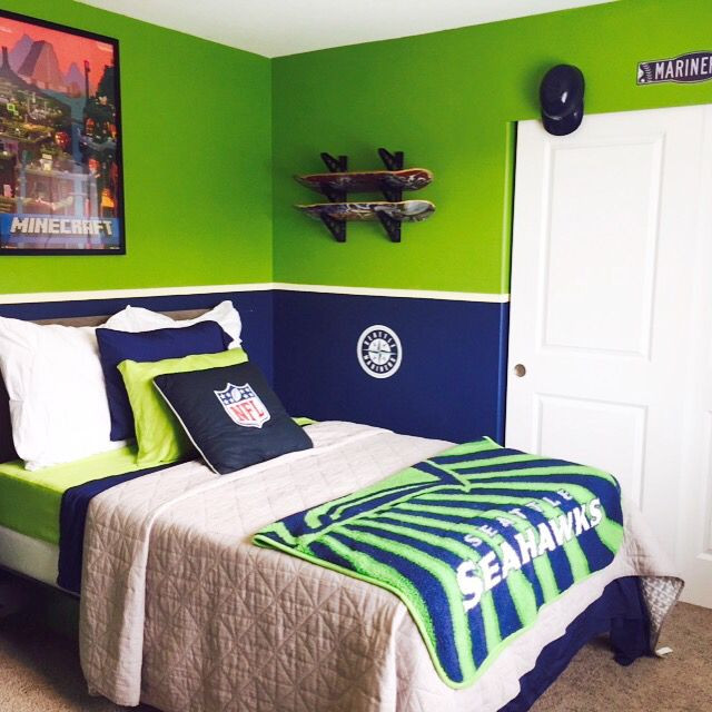 Seattle Seahawks Bedroom Decor
 Jason s Bedroom Seattle Seahawks Seattle Mariners
