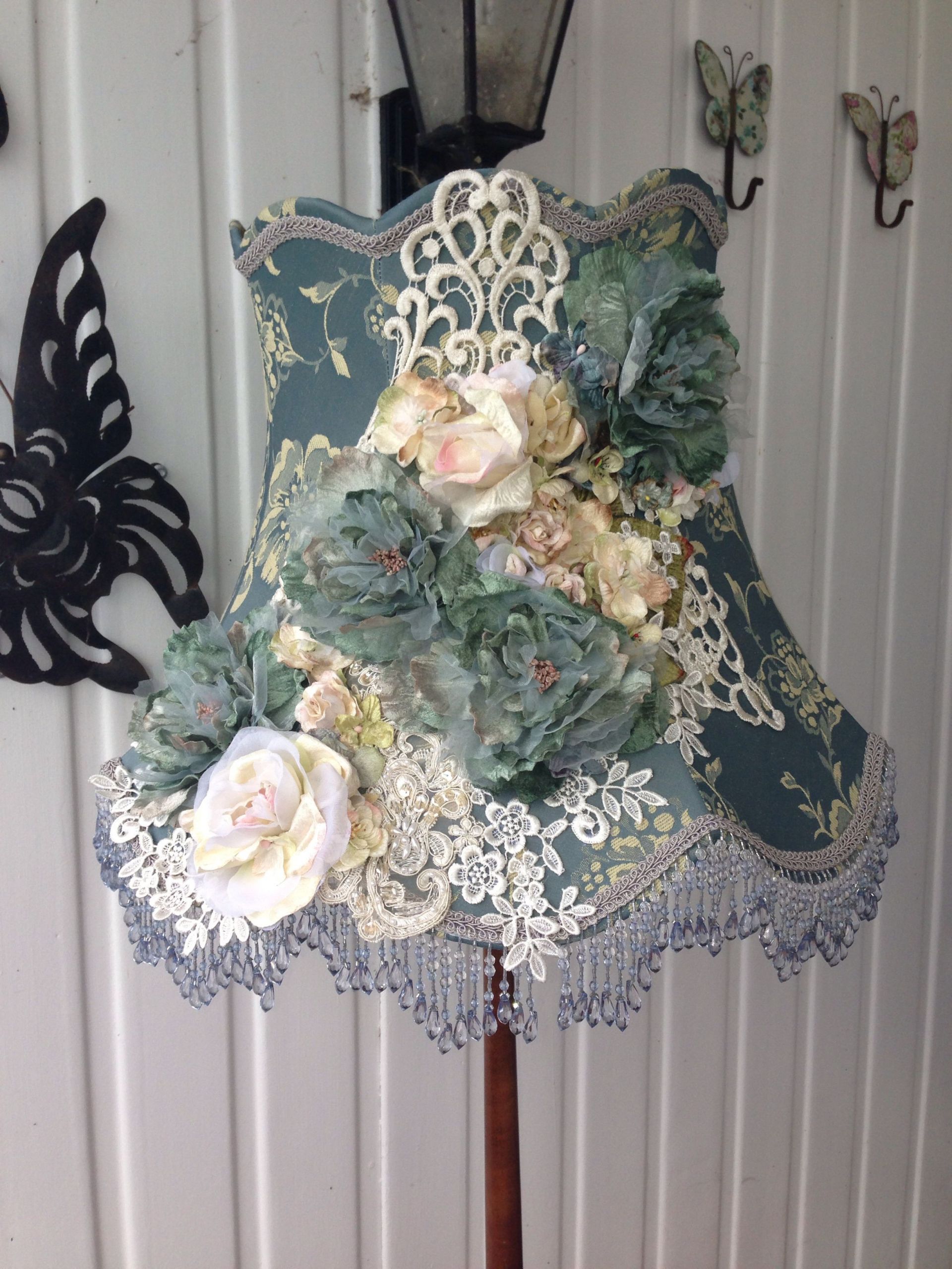 Shabby Chic Bedroom Lamp
 Custom made lampshade for an old style home in 2019
