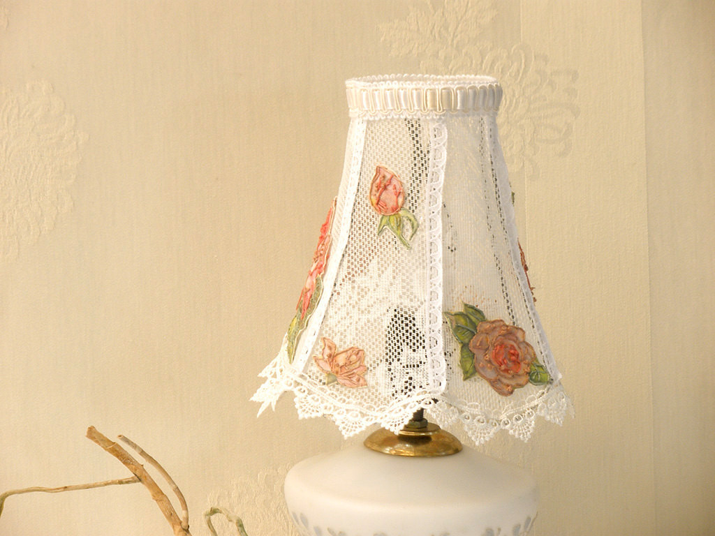 Shabby Chic Bedroom Lamp
 f Shabby chic lamp Bedroom lights Lace table by MINTOOK