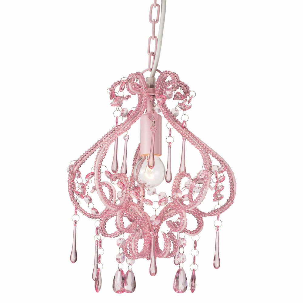 Shabby Chic Bedroom Lamp
 Shabby Chic Pink DARLING Chandelier Crystal Beaded Light