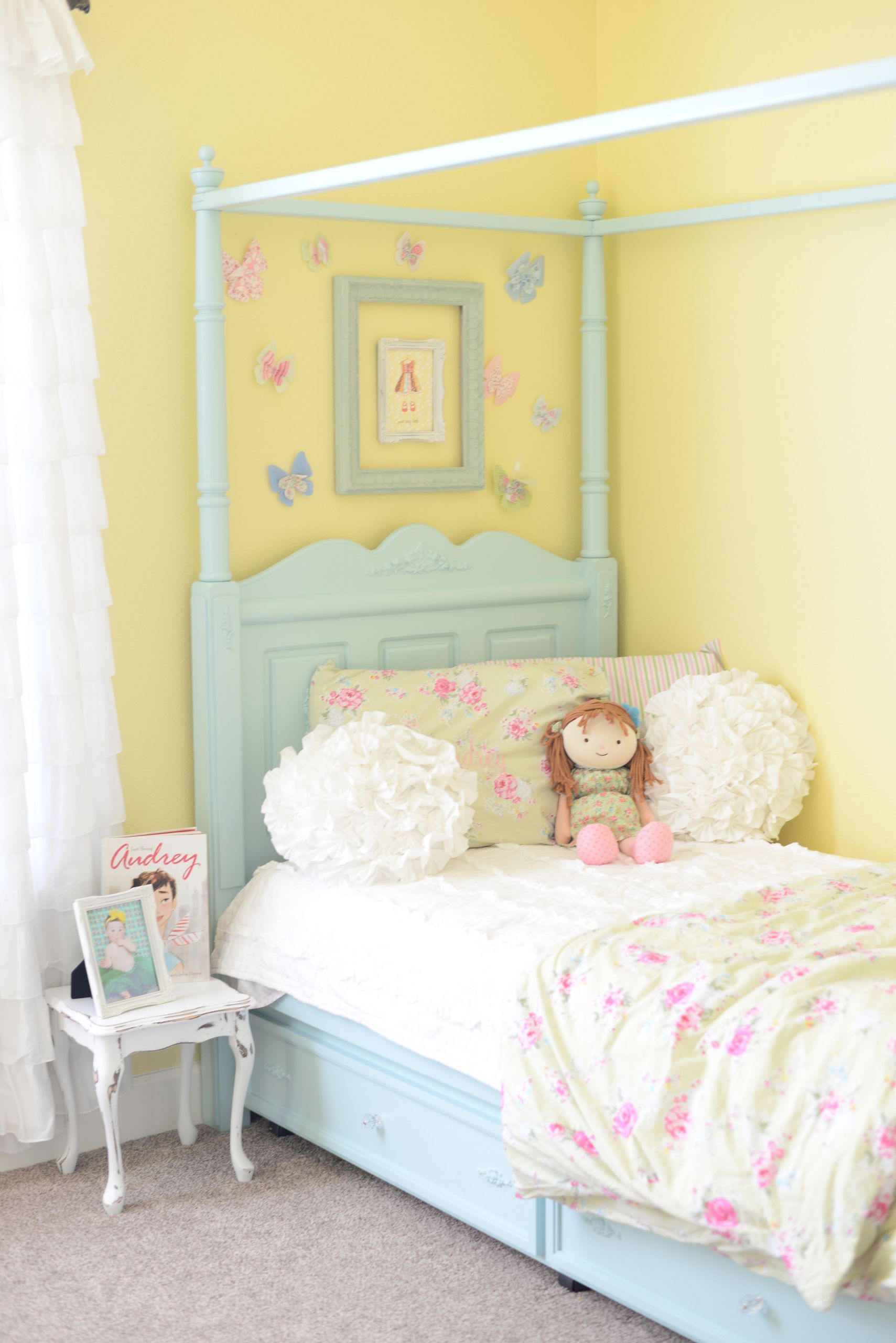 Shabby Chic Girls Bedroom
 Shabby Chic Girls Bedroom Love this wall color
