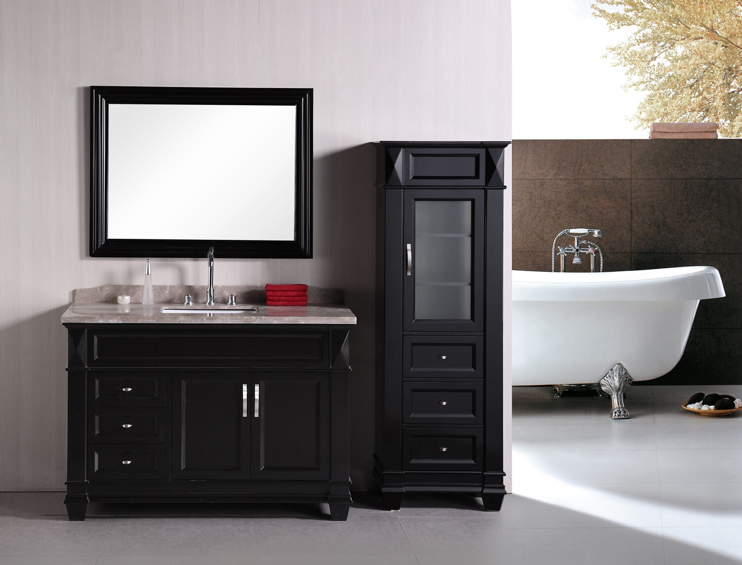 Bathroom Vanity With Shallow Drawer