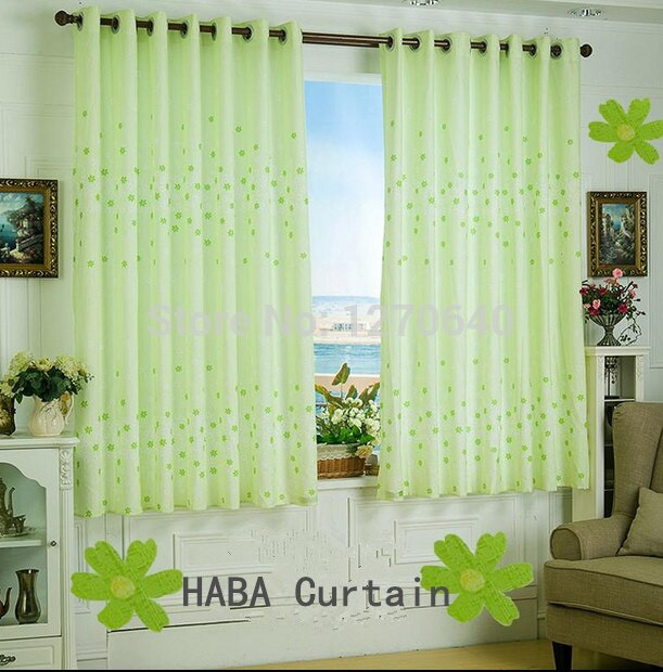 Short Living Room Curtains
 Low Price Rural Short Curtains Tailored Pleat Design